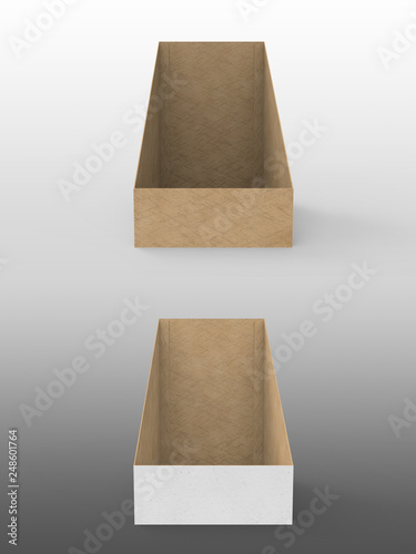 Counter Display Shelf Box 3D Render