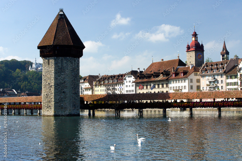 Kapellbrücke in Luzern, Switzerland