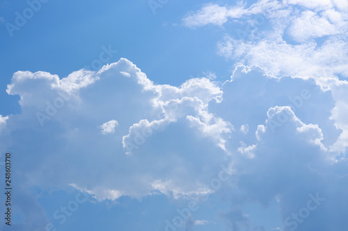 cumulus cloud on clear blue sky © sutichak