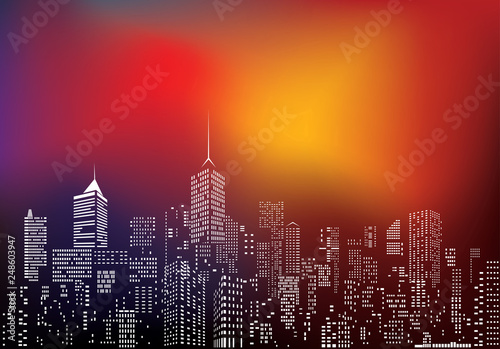city blur color sky