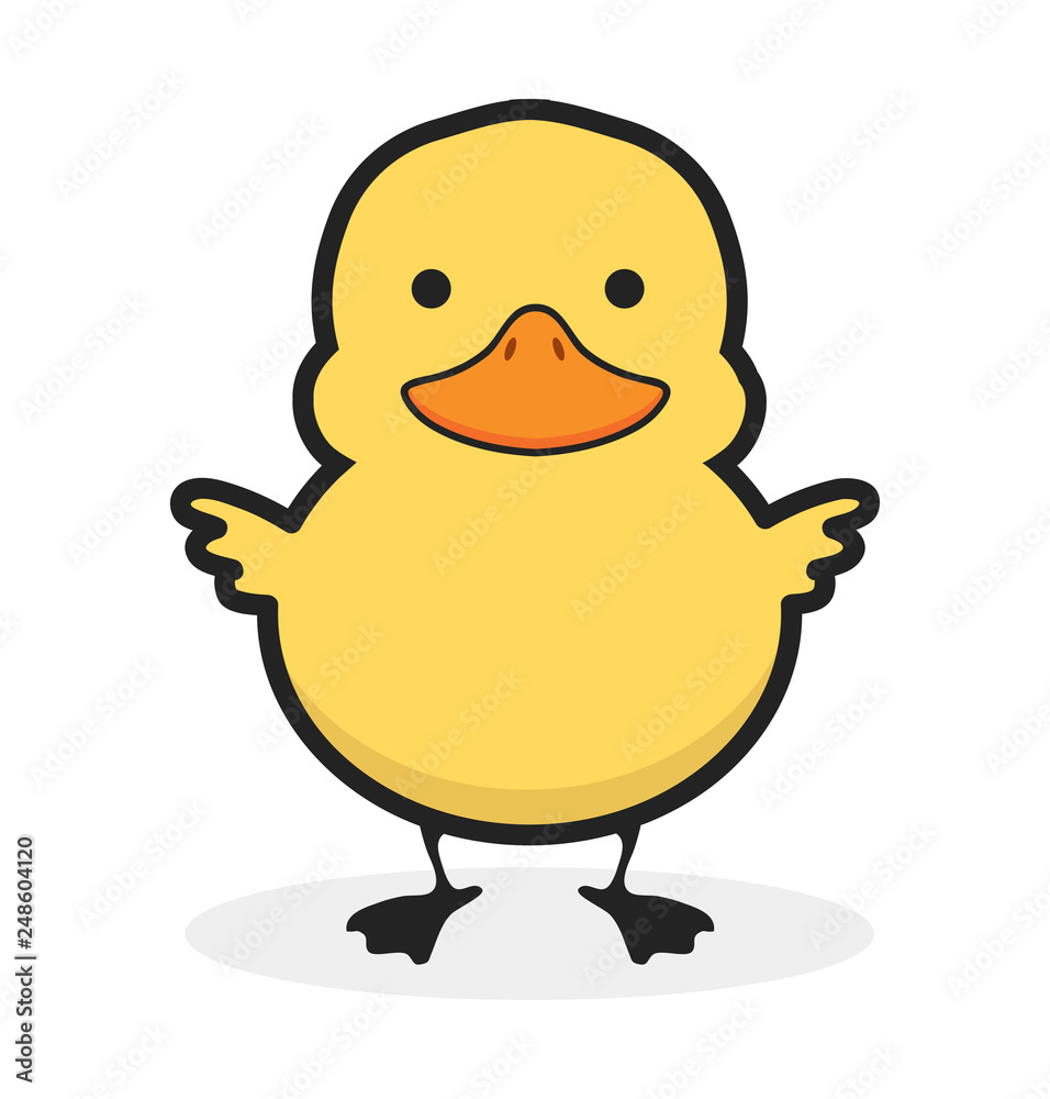 Cute yellow duck icon Cute yellow duck icon