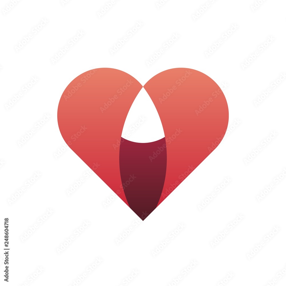 Heart love logo Heart love logo