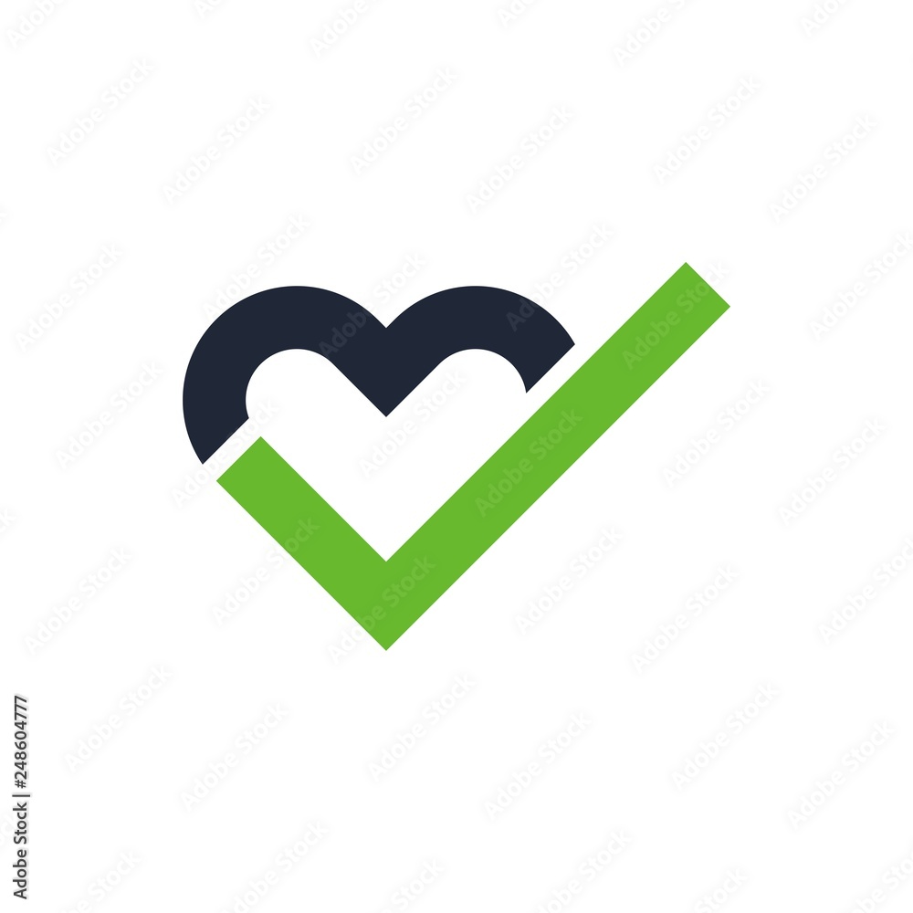 Plakat Heart love logo