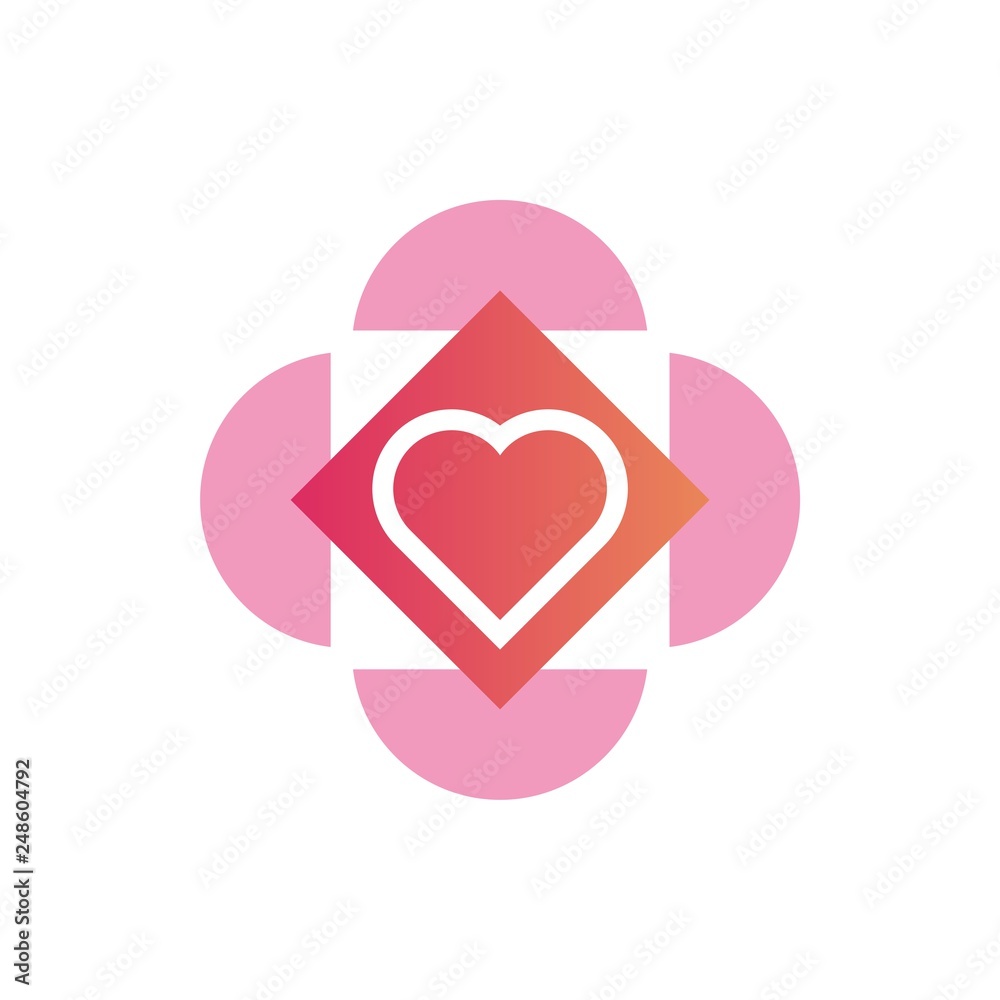 Heart love logo