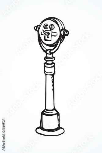 Spyglass. Vector drawing