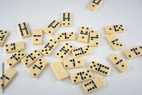 domino on white background