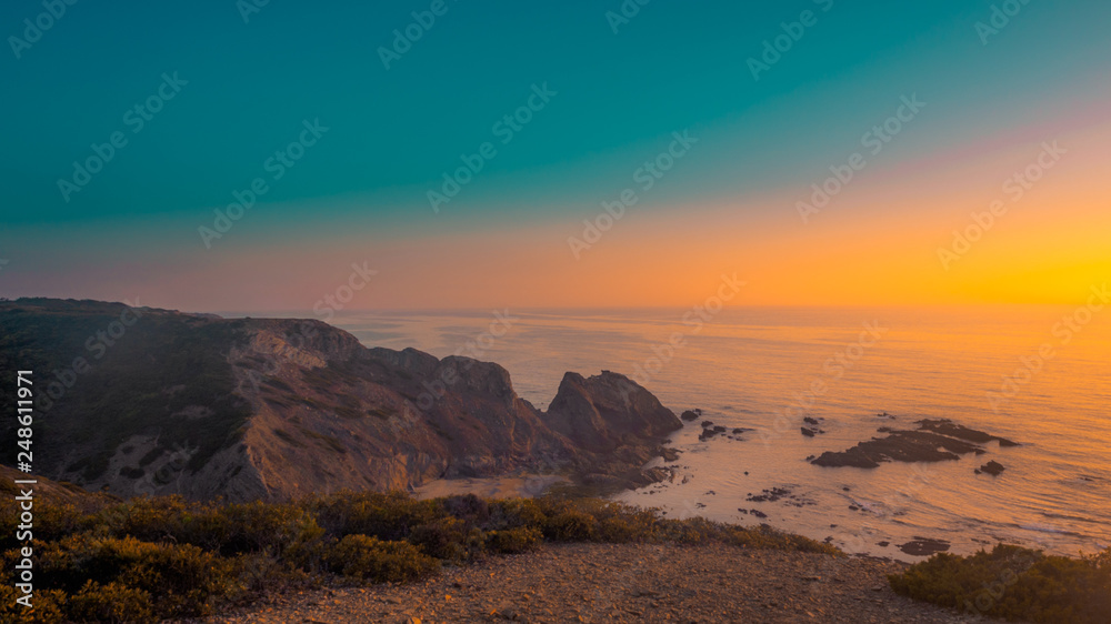 Golden hour cliff