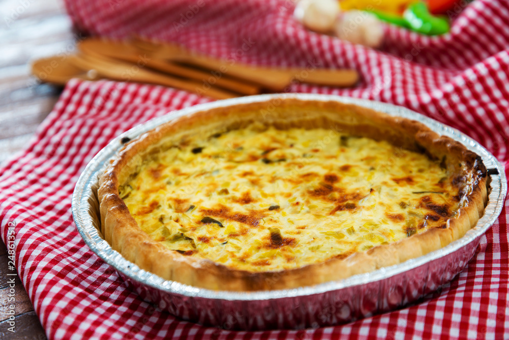 Quiche Lorraine with smoked bacon Quiche Lorraine with smoked bacon