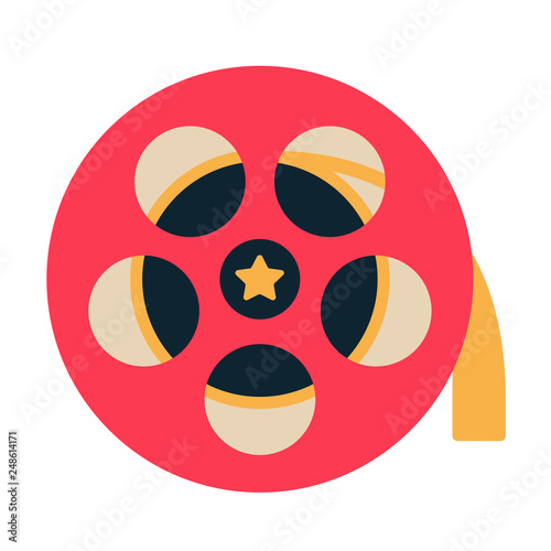 Film roll flat illustration