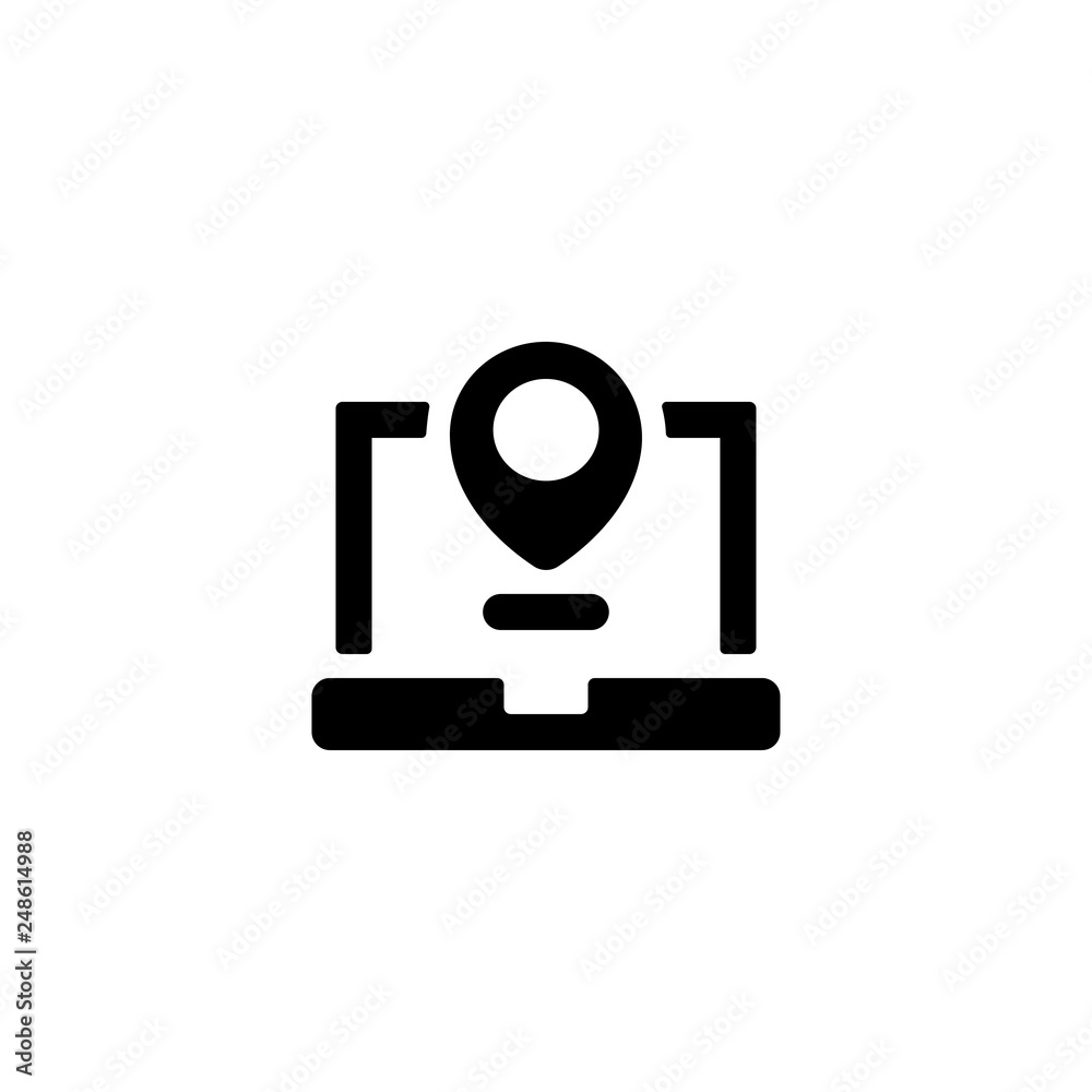 online map icon vector illustration online map icon vector illustration