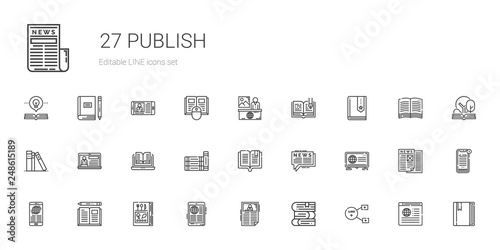 publish icons set photo