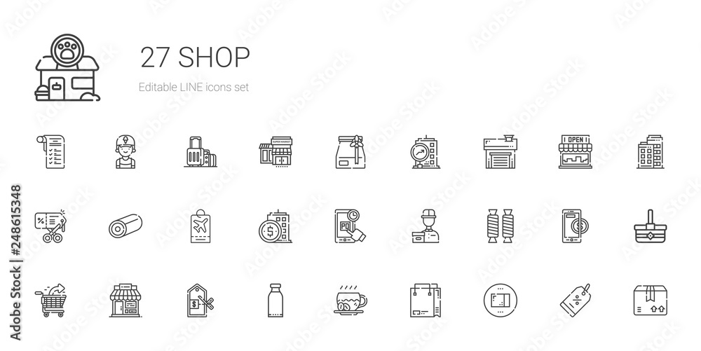 shop icons set shop icons set