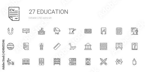 education icons set
