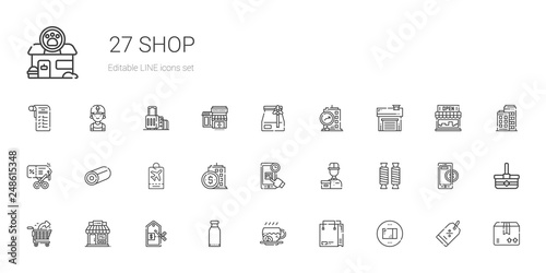 shop icons set