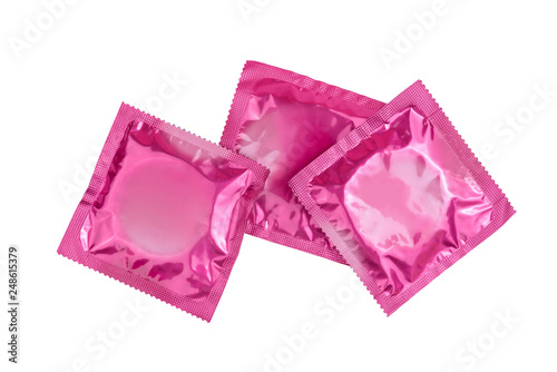 Fotografi Condoms. Cut on a white background