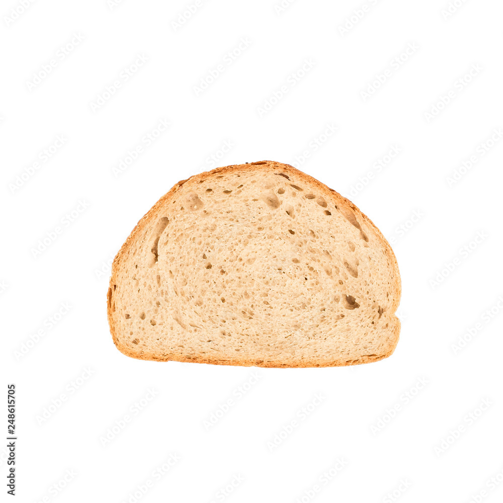 White bread loaf sliced piece isolated on white background White bread loaf sliced piece isolated on white background