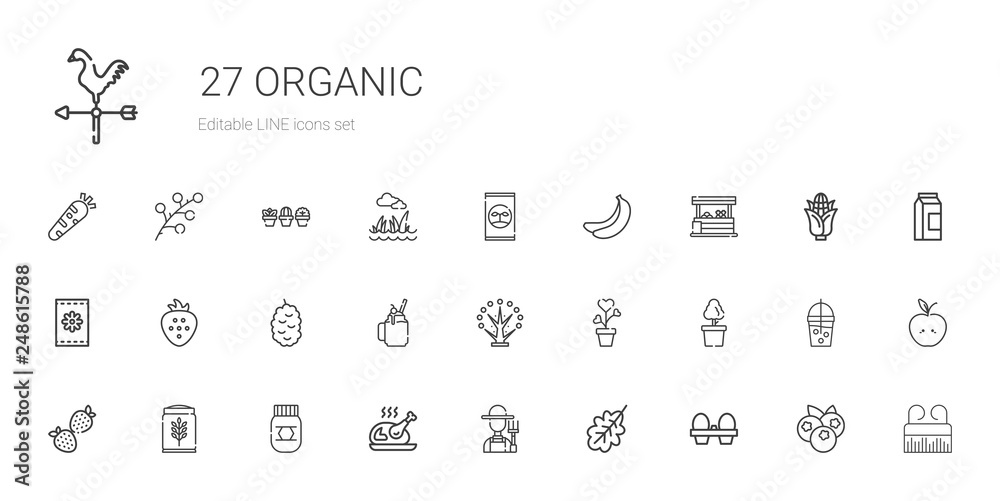 organic icons set