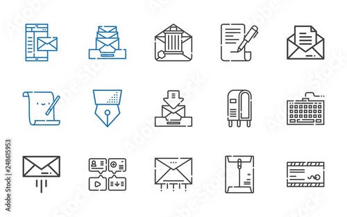 letter icons set