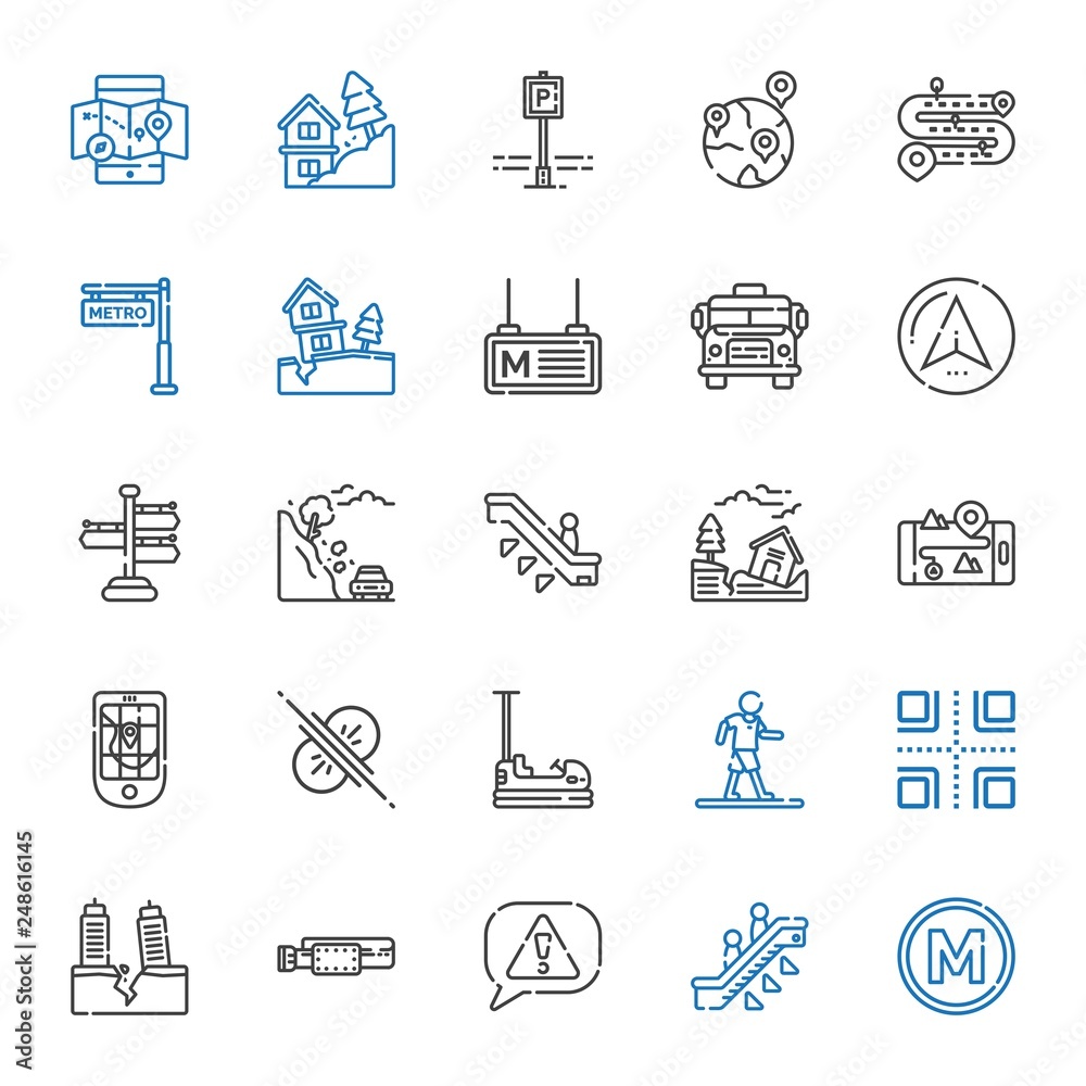 Fototapeta premium road icons set