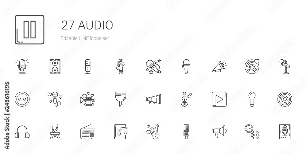 audio icons set audio icons set