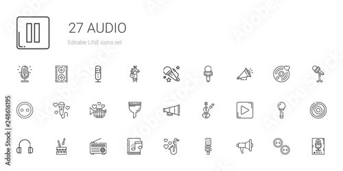 audio icons set