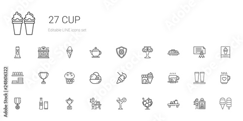 cup icons set
