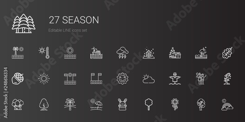 season icons set