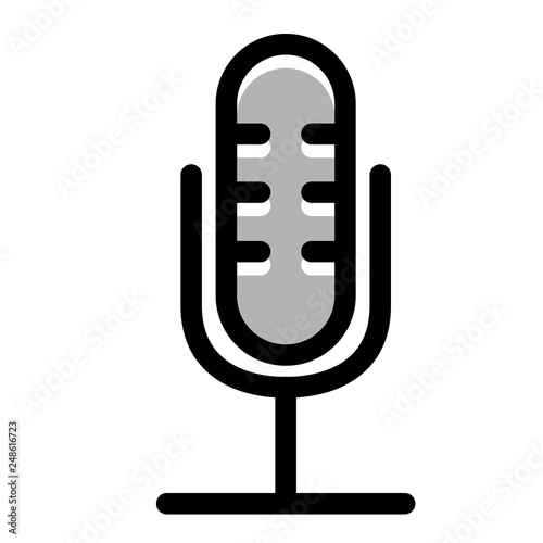 Condenser microphone LineColor illustration