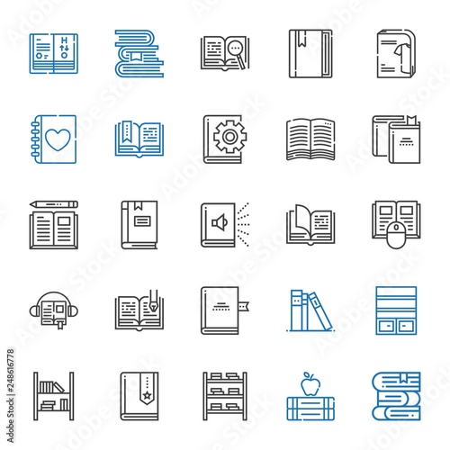 encyclopedia icons set