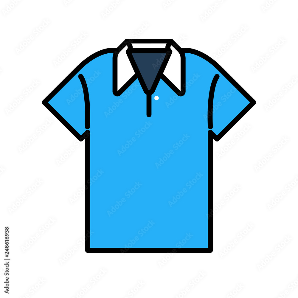 Polo shirt LineColor illustration Polo shirt LineColor illustration