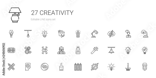 creativity icons set