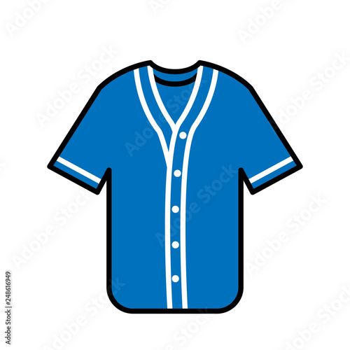 Baseball shirt LineColor illustration