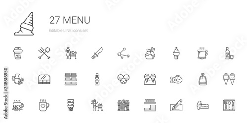 menu icons set