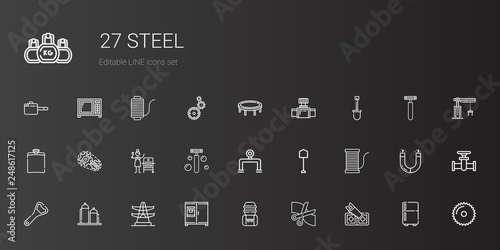 steel icons set
