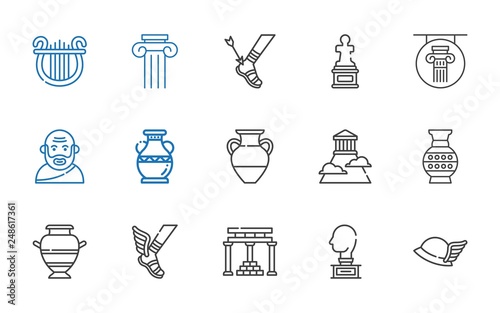 greek icons set