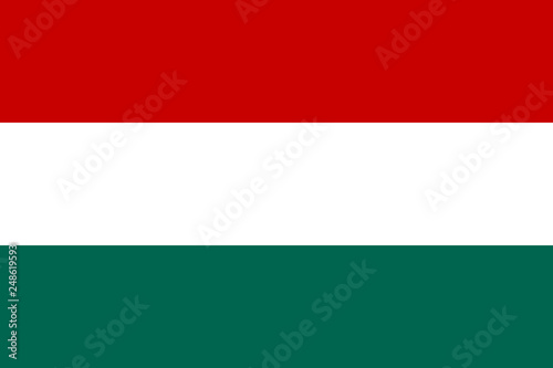 National flag of hungary photo