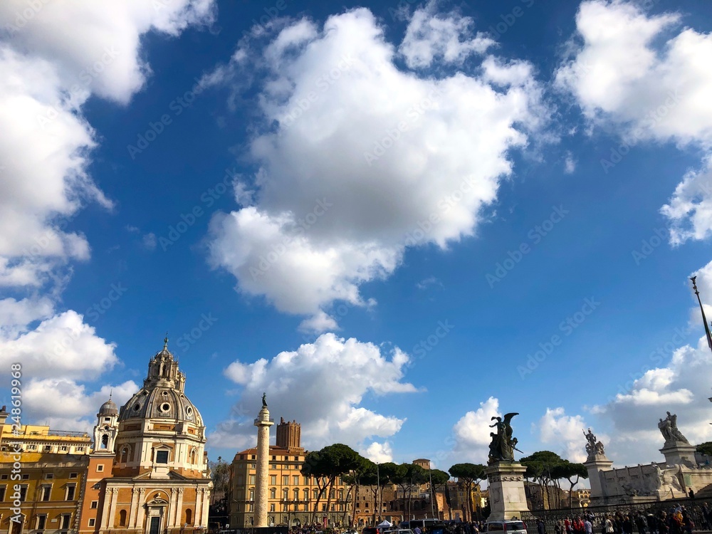 Vista dei Fori romani da Piazza Venezia, Roma, Italia