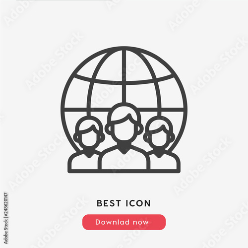 team idea icon vector