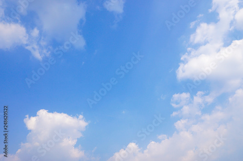 Blue sky with white clouds.Beautiful landscape background.