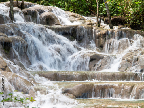 Waterfalls at Dunns River Jamaica photo