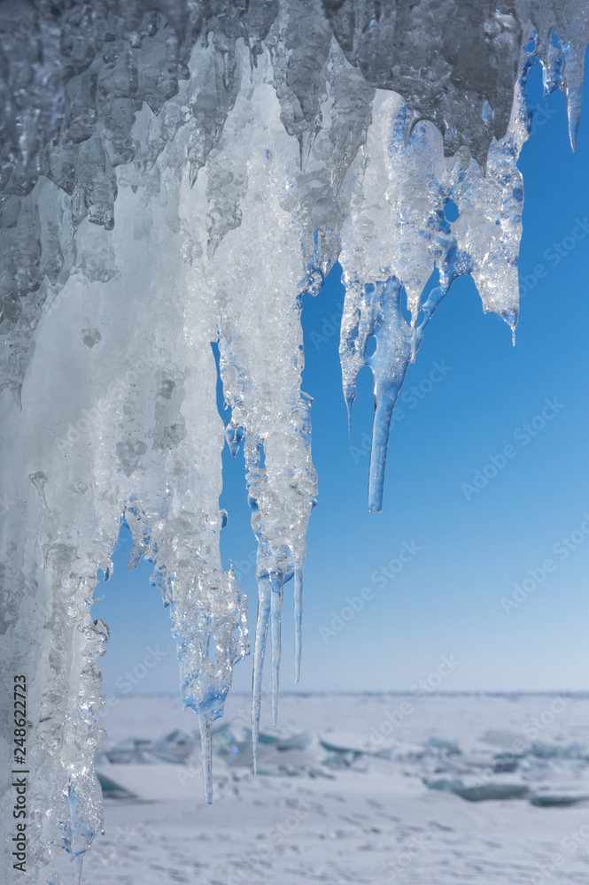 Icicles of Lake Baikal