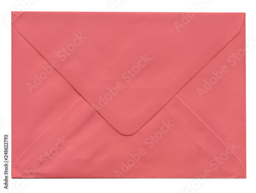 Red envelope, isolation on white background. High detail.