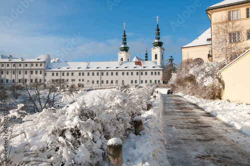 Photography Prague Strahov Monastery in winter time