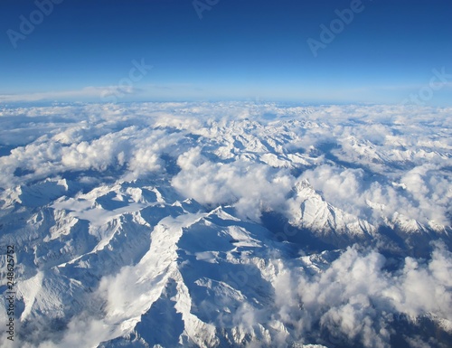 aerial view of mountains photo