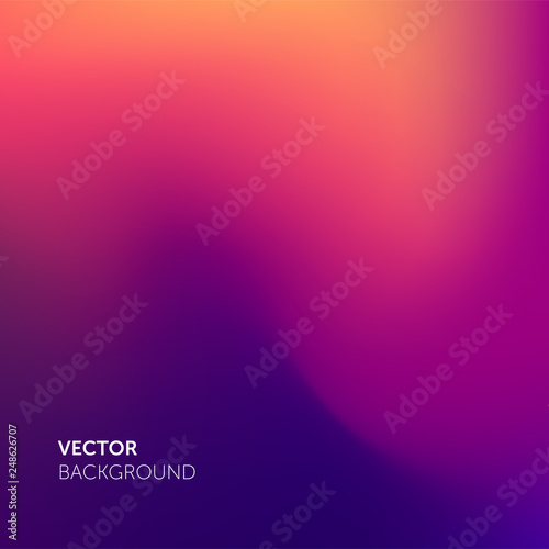 3D Fototapeten Jugendzimmer - Fototapete Abstract blurred gradient mesh color background. Smooth soft vector color blend gradient trendy purple background