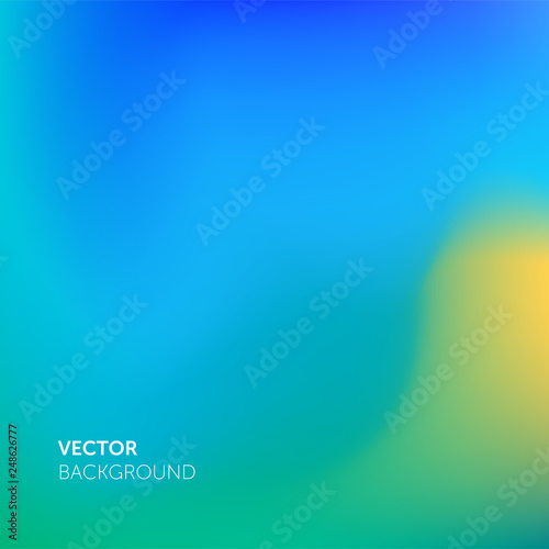 Color mesh gradient vector background. Smooth soft color blur of blue and yellow gradient background