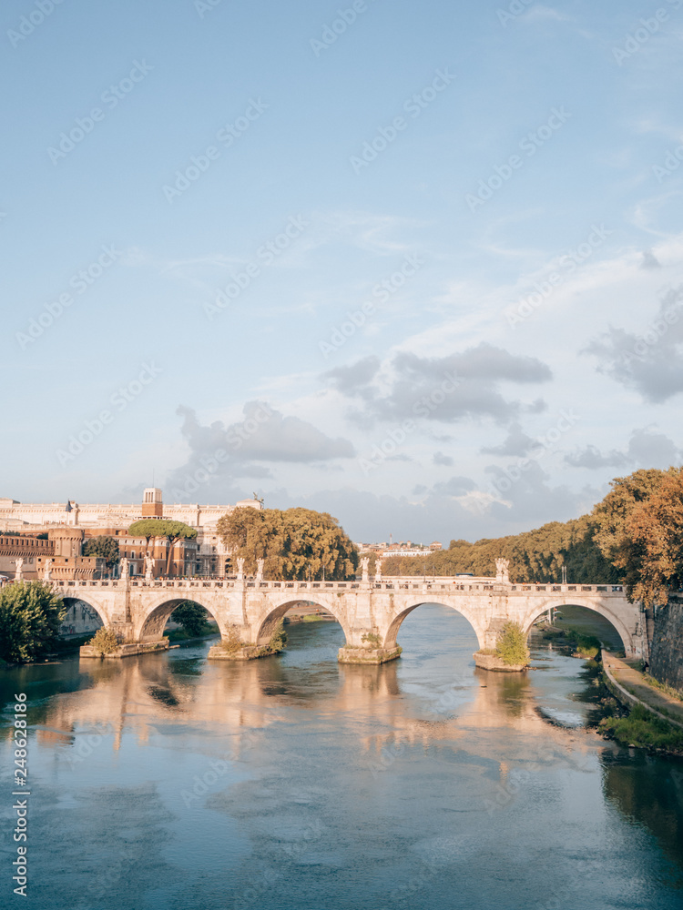 Beautiful Tiber River in Rome