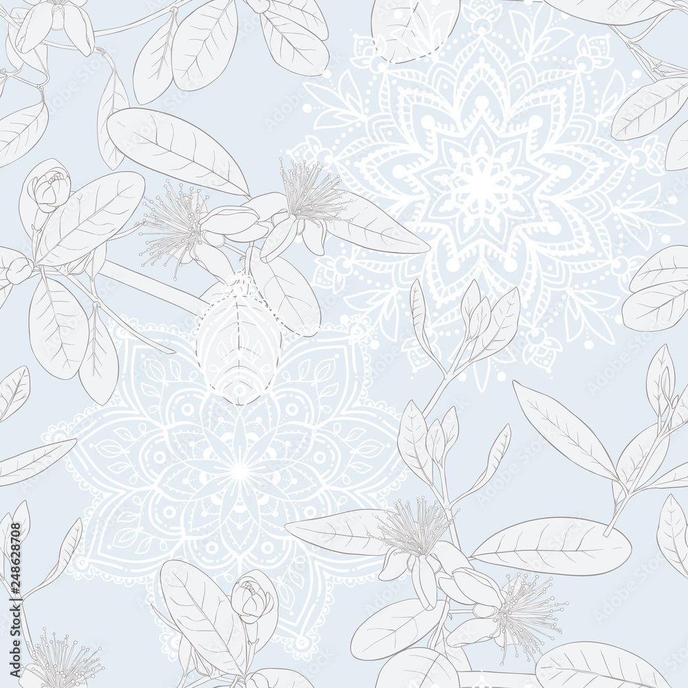 Seamless pattern, background. with tropical plants Seamless pattern, background. with tropical plants