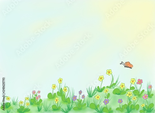 lovely spring meadow background