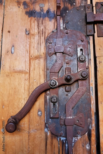 Old lock in the former prison Murate renovated; florence, Italy photo